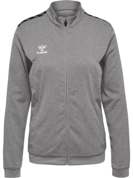 Preview: Damen Hummel Authentic Zip Jacket - Grey melange